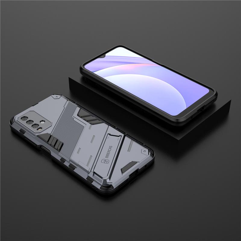 For Peatkop Xiaomi Redmi 9T Case Armor Shockproof Protection Cover For Xiaomi Redmi 9T Stand Holder Rugged Silicone Case