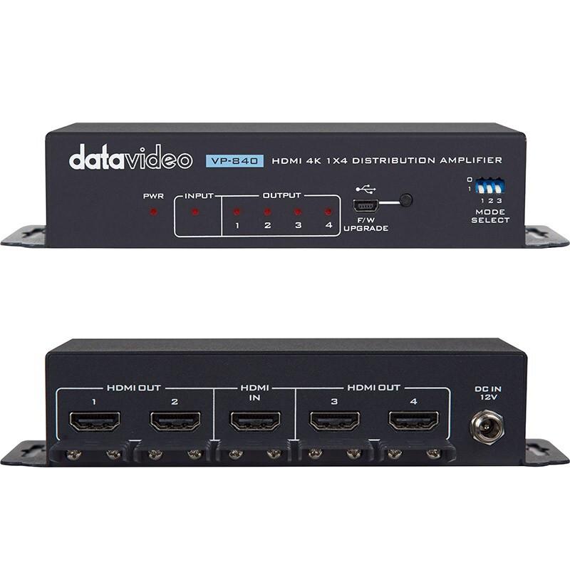Datavideo VP-840 4K HDMI Signal Distributor: 1 Input, 4 Outputs
