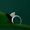Tancise Jewelry S925 Sterling Silver Ring Classic Inlaid 4 Carat Jewelry