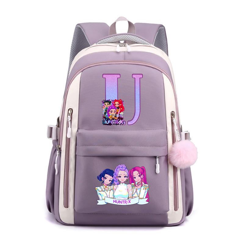 Korean Version Of Small Fresh Animation Cartoon Letter Printing Backpack College Style Male And Female Versatile Student Schoolbag