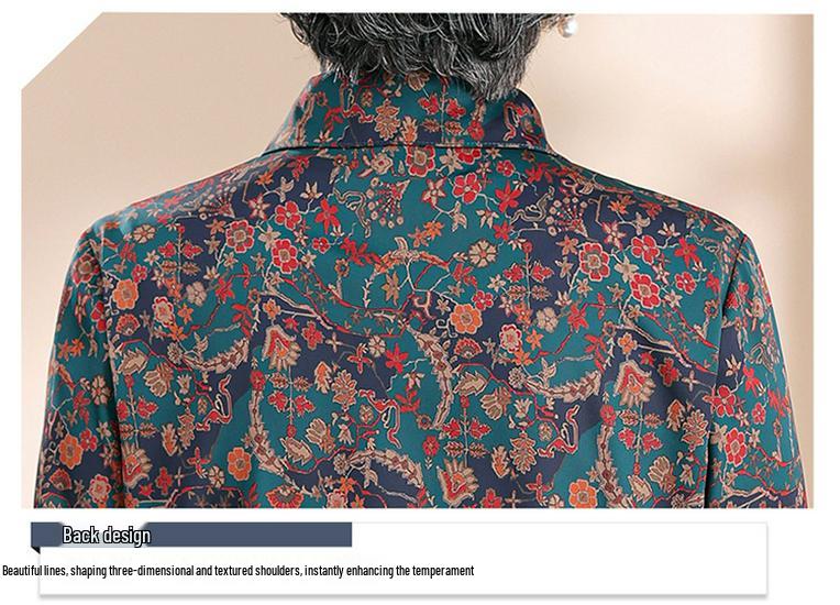 2026 Summer Silk Seven-Sleeve Top for Middle-Aged & Elderly Women