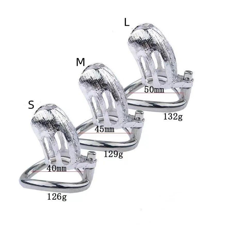 Cock Cage Chastity Smooth Metal Stainless Steel Chastity Belt Metal Small Cage Penis Restraint Abstinence Adult Tools for Men