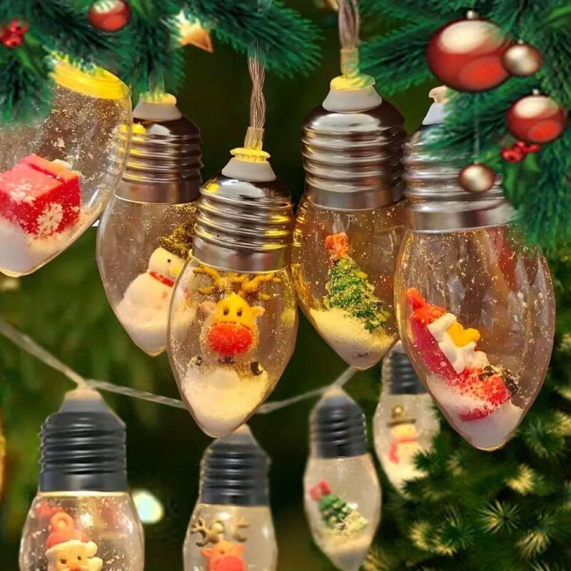 Xiaomi Christmas Tree Santa Claus Doll Wishing Bulb String Lights Battery Powered 10/20LED Lights for Indoor Christmas Home Decor