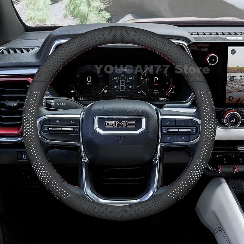 Кожаная накладка на руль автомобиля для GMC Canyon AT4 Denali 2024 2015-2023 Sierra 2023 Автомобильные аксессуары Руль GMC Canyon