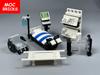 Нетоксичные Moc Кирпичи Операционный Стол Врач Шприц Больница Экстренная Медицинская Помощь Сцена Строительные Блоки Детские Мини-Игрушки