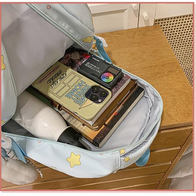Schoolbag Japanese ins High-value backpack Small fresh and sweet star backpack Junior high school student lightweight large-capacity schoolbag