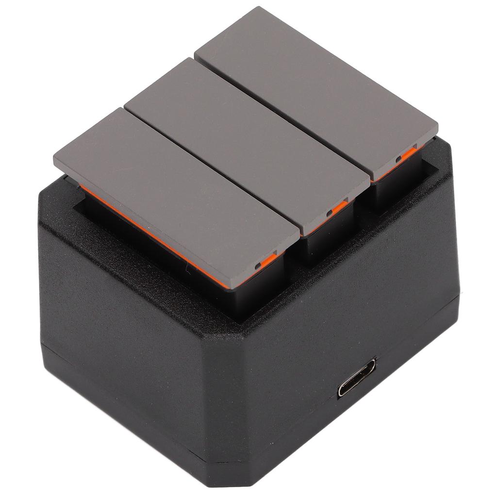 Battery Charger Kit for DJI OSMO Action Camera 3 Pack 1300mAh Batteries and 3 Channel Charger with LED Indicator