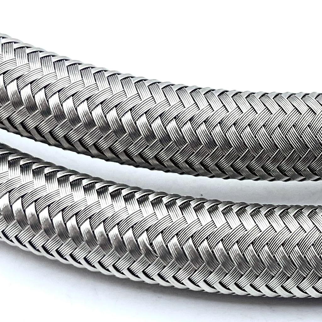 LEXOR Stainless Steel Mesh Hose AN6 1m PTFE Fuel Fuel Gasoline Line Tube