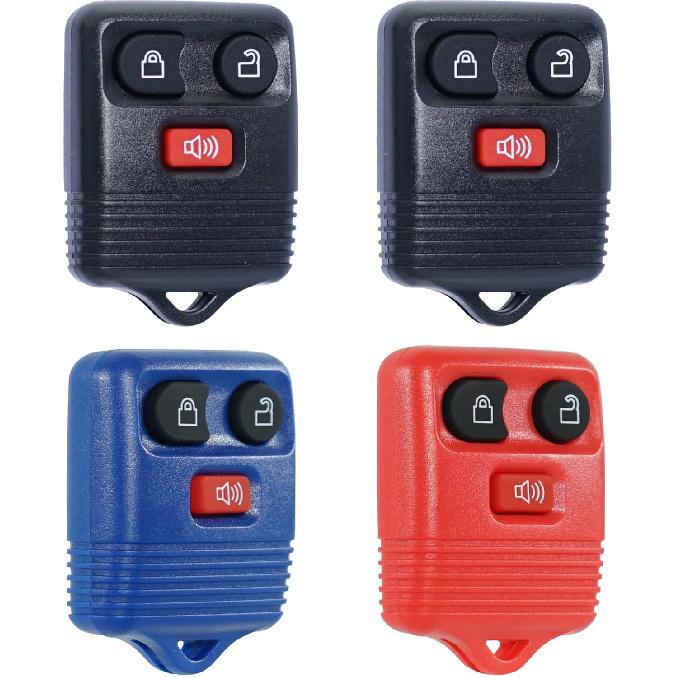 2 Key fob & 2 Shells Keyless Entry Remote Control Replacement Fits for Ford F150 F250 Explorer Expedition Escape Ranger E150 Edge Fusion 1998-2016