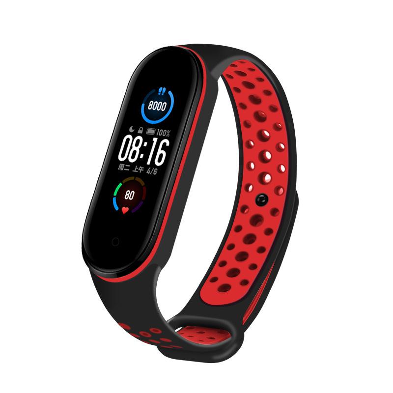 Дышащий ремешок для Mi Band 3 4 5 6 7 Умные часы Наручный M3 M4 Браслет для MiBand 7 6 5 Замена ремешка Miband