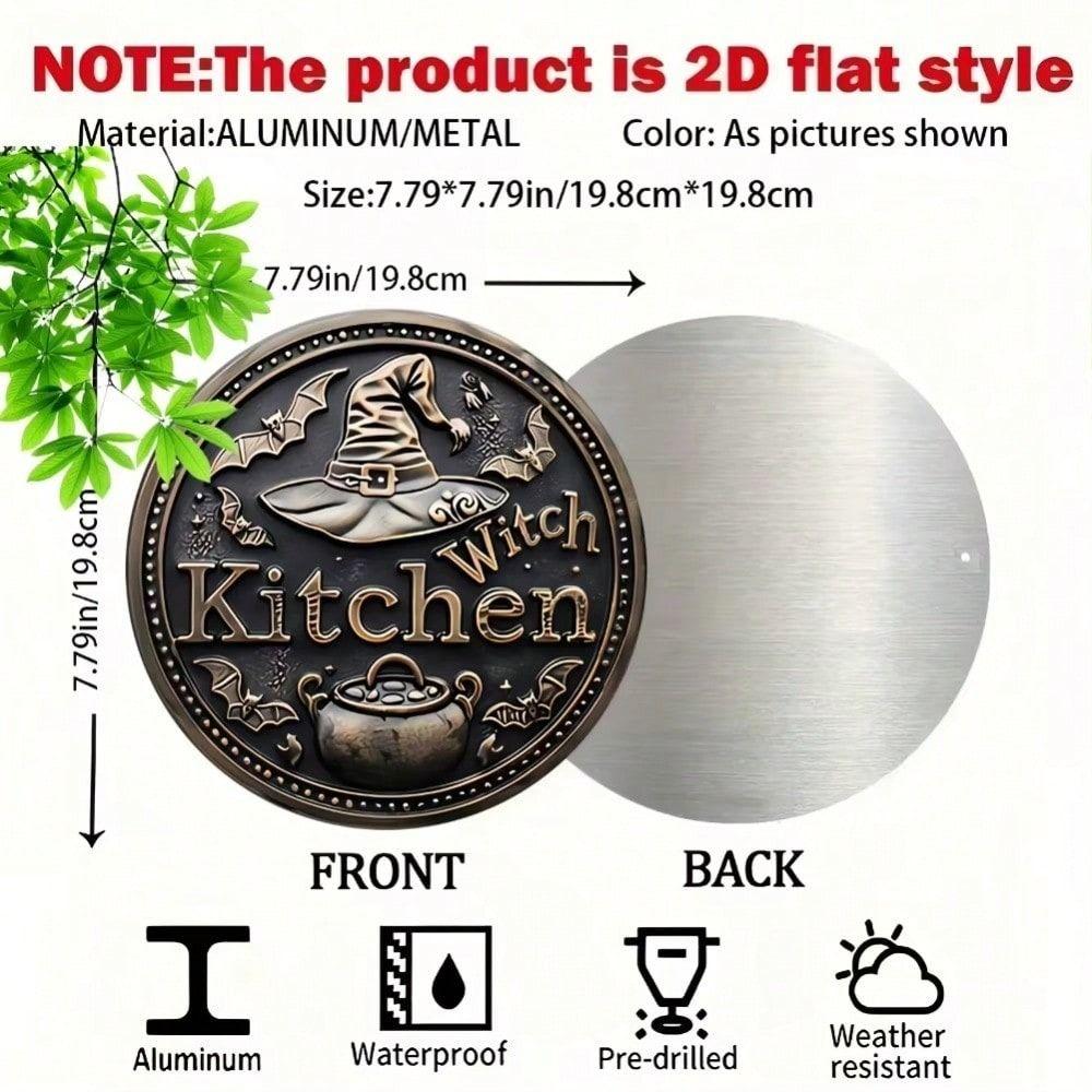 Круглая алюминиевая табличка в стиле Witch House, пентаграмма, шляпа ведьмы, мистический декор для дома