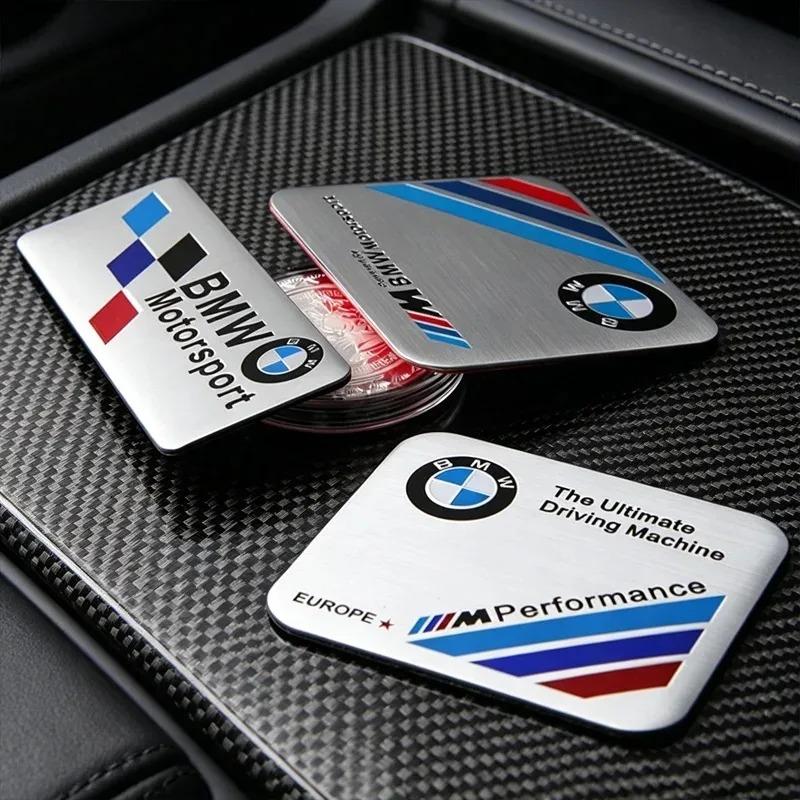 BMW M Performance E90 E60 E46 Aluminum Car Sticker Ferrari Pattern Car Styling Decal Badge Replacement Cover for Vehicle ZAH5