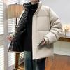 Мужская повседневная куртка большого размера с воротником-стойкой, утолщенная, модная хлопковая куртка, ветрозащитная, теплая, мужской топ, удобная новая хлопковая куртка