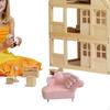 1:Миниатюрный набор диванчика масштаба 1:12 для декора кукольного домика