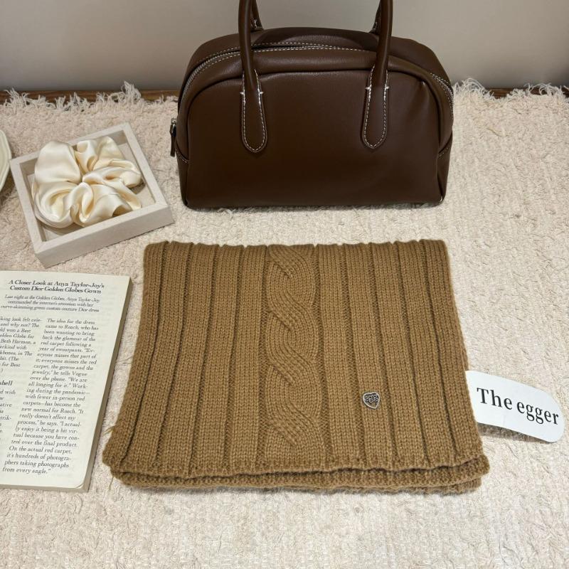 Wool Knitted Solid Color Scarf Couple Versatile Autumn and Winter Scarf Solid Color Warm Scarf Christmas Scarf Hot Sale