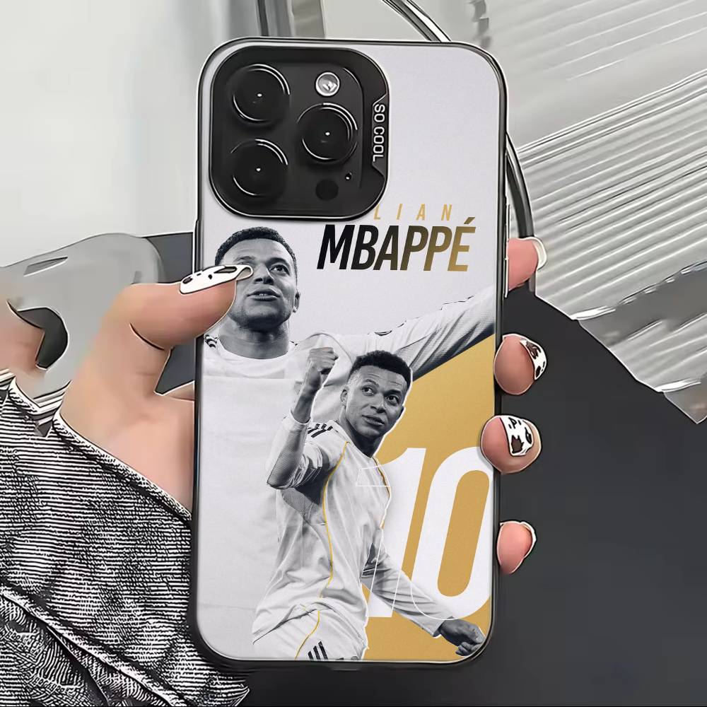 Футбольный S-Star M-MbappeS-S Чехол для телефона для iPhone 17,16,15,14,13,12,11 Plus,Pro Max,XS,Цветной Серебряный Покрытый Внутренний Чехол