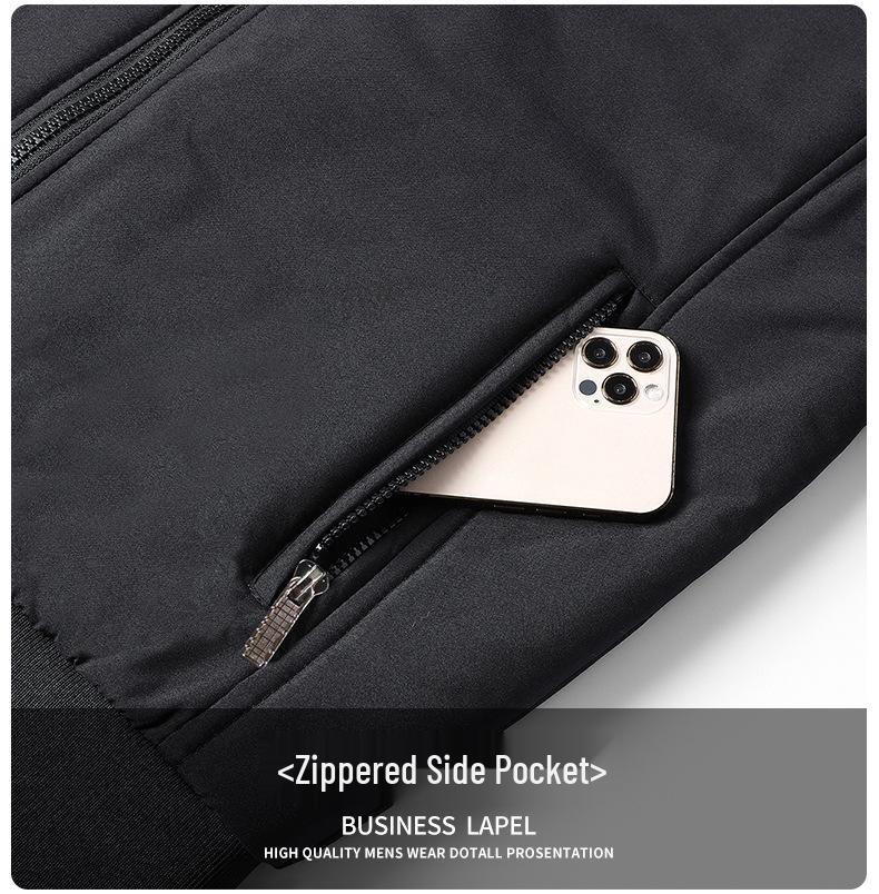 Men's Stand Collar Winter Jacket - Dad's Style, Plus Size, Warm Cotton Velvet for Middle-Aged and Elderly.