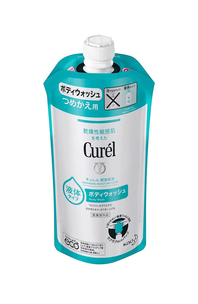 Curel Body Wash Refill 340ml for Mildly body soap (Suitable babies) acidic, fragrance-free, colorant-free