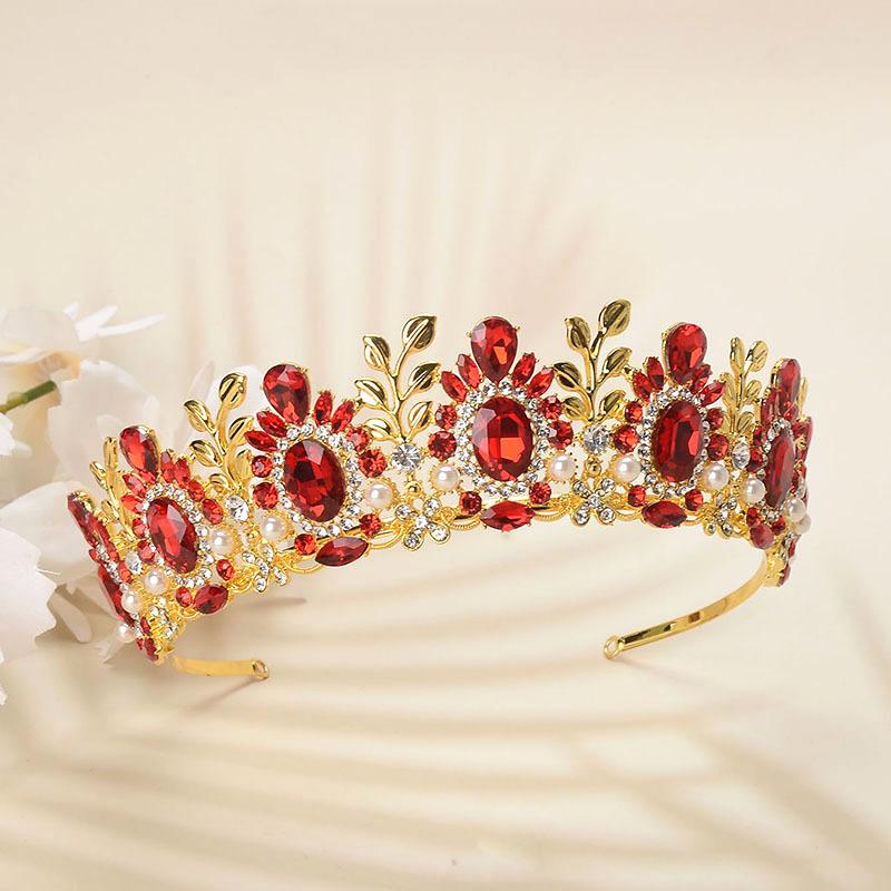 Baroque Bridal Crown Forest Retro Crystal Tiara Crown Jewelry Hair Accessories