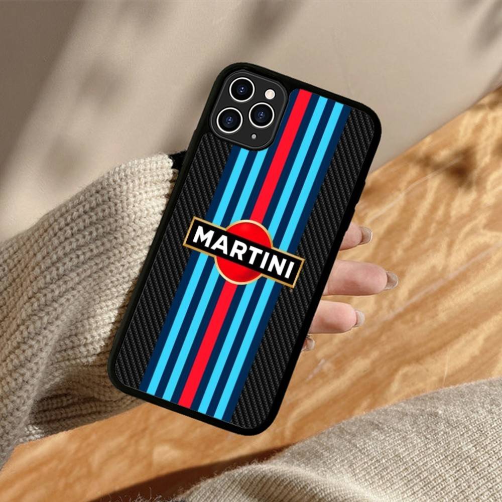 Чехол для телефона M-Martini Racing с горизонтальной полосой из ПК+ТПУ для IPhone 11 12 13 14 15 16 17 Plus Pro Max