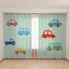Новая симпатичная синяя желтая игрушечная машинка-экскаватор занавеска для детской комнаты, спальни для мальчиков, окна детской комнаты, 2 панели, высокое затемнение, новый узор
