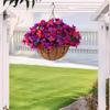 1/2 шт. Подвесная искусственная бугенвиллия великолепная с цветочной корзиной из кокосовой пальмы, устойчивый к УФ-лучам искусственный цветок, декор для дома и улицы, искусственное цветение