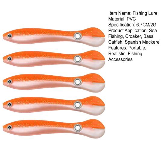 1/3/5 шт 6.7 см/2 г мягкая приманка для вьюна ПВХ бионический вьюн с отверстием искусственная рыболовная приманка окунь судак форель змееголов рыболовные принадлежности