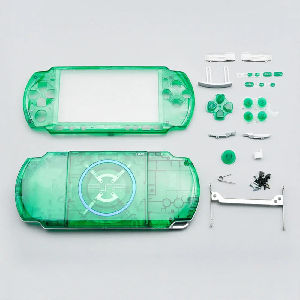 Game Console Shell Replacement For PSP3000 PSP 3000 Crystal Colors Full Housing Cover Case W/ Button Kit