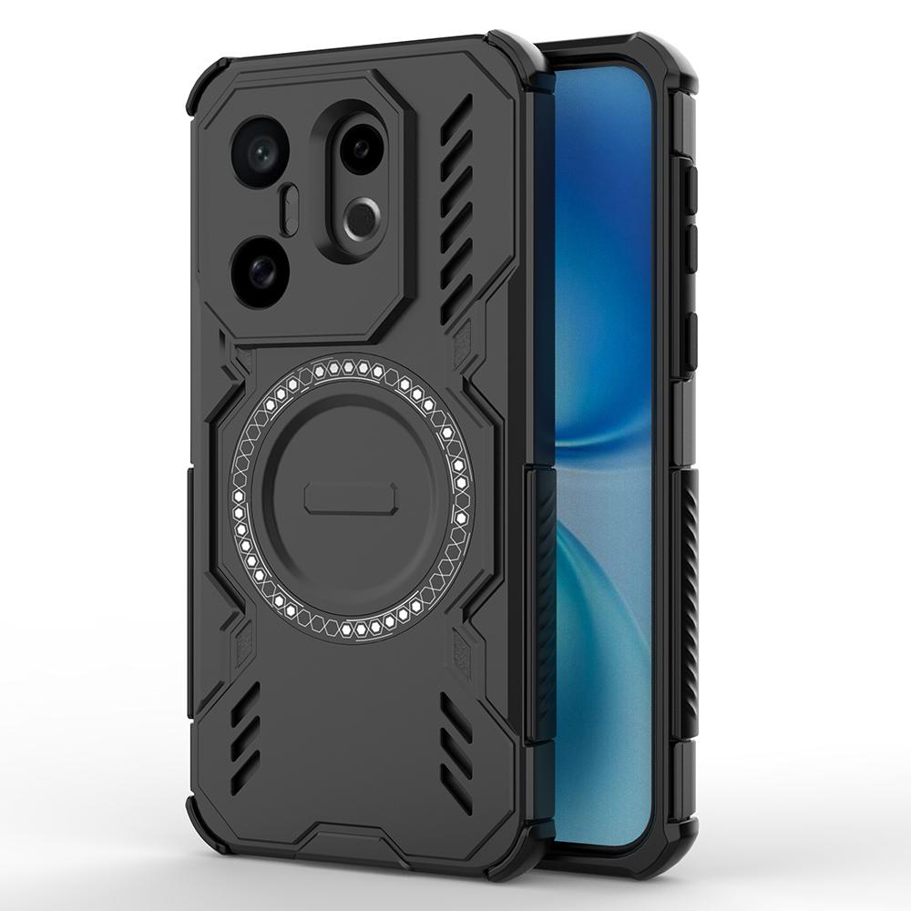 For vivo X200 FE 5G Magnetic Case Butterfly Armor Hollow Heat Dissipation PC+TPU Phone Cover