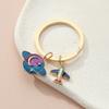 Брелки для ключей с изображением радуги и самолета, кольца, декоративные держатели, подвески, подарочные аксессуары