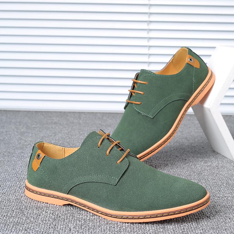 Fashion Spring Suede Leather Men Shoes Oxford Casual Shoes Classic Sneakers Comfortable Footwear Dress Shoes Large Size Flats685