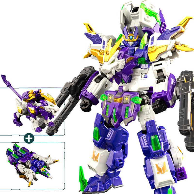 Glory Alliance 6 Transform Combined Robot Action Figures Mech Toy 2IN1 Shapeshifting League 7''/18CM Toy for Boy Kids Gifts