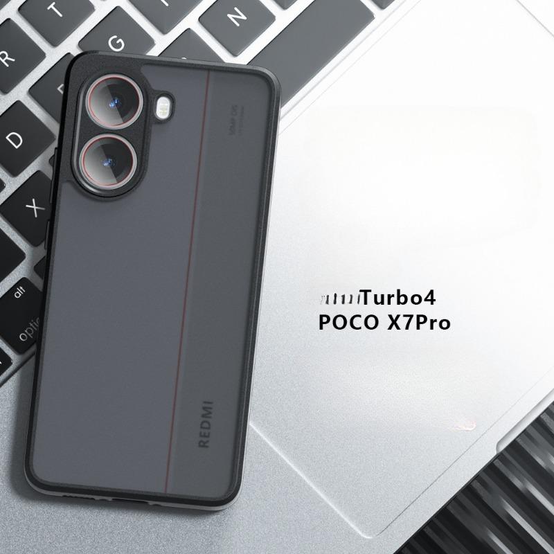 Чехол X7 Pro для POCO X7Pro Матовый прозрачный чехол для телефона Xiaomi Redmi Turbo 4 POCO X7 M7 Pro Акриловый ПК + ТПУ Тонкий противоударный бампер