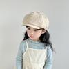 Solid Color Children Forward Hat Visor Baby Beret Retro Kids Newsboy Cap  Boy Girl