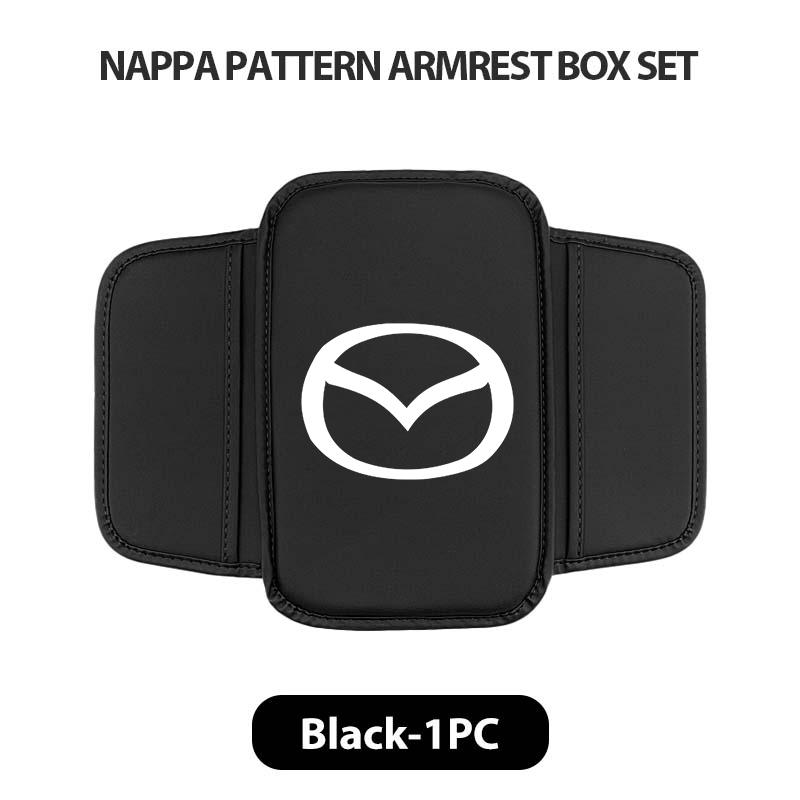 Leather Car Armrest Box Cushion Side Storage Pocket Protector Cover For Mazda 3 CX3 CX4 CX5 CX7 CX8 CX9 CX30 RX7 Atenza Axela