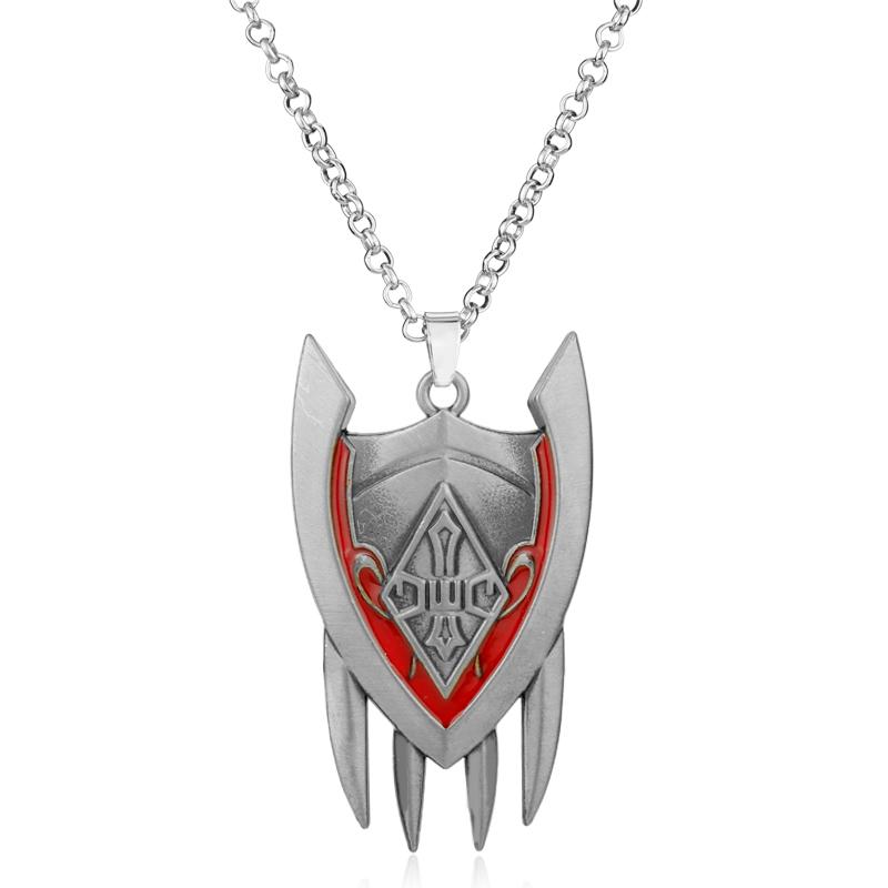 Game League Of Legend Weapon Necklace Hero League Rank Ahri Riven Yasuo Cosplay Necklace Men Chain Jewelry For Fans
