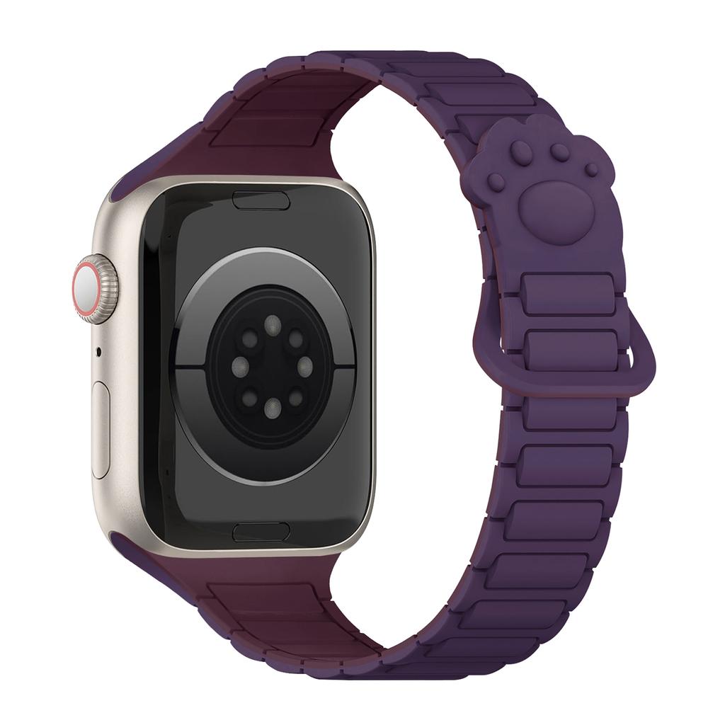 Magnetic Silicone Small claws Strap for Apple watch Bands Ultra 3 49mm 38mm 46mm 45mm 40mm 42mm 41mm correa Bracelet iWatch 11 10 SE 9 8 7 6