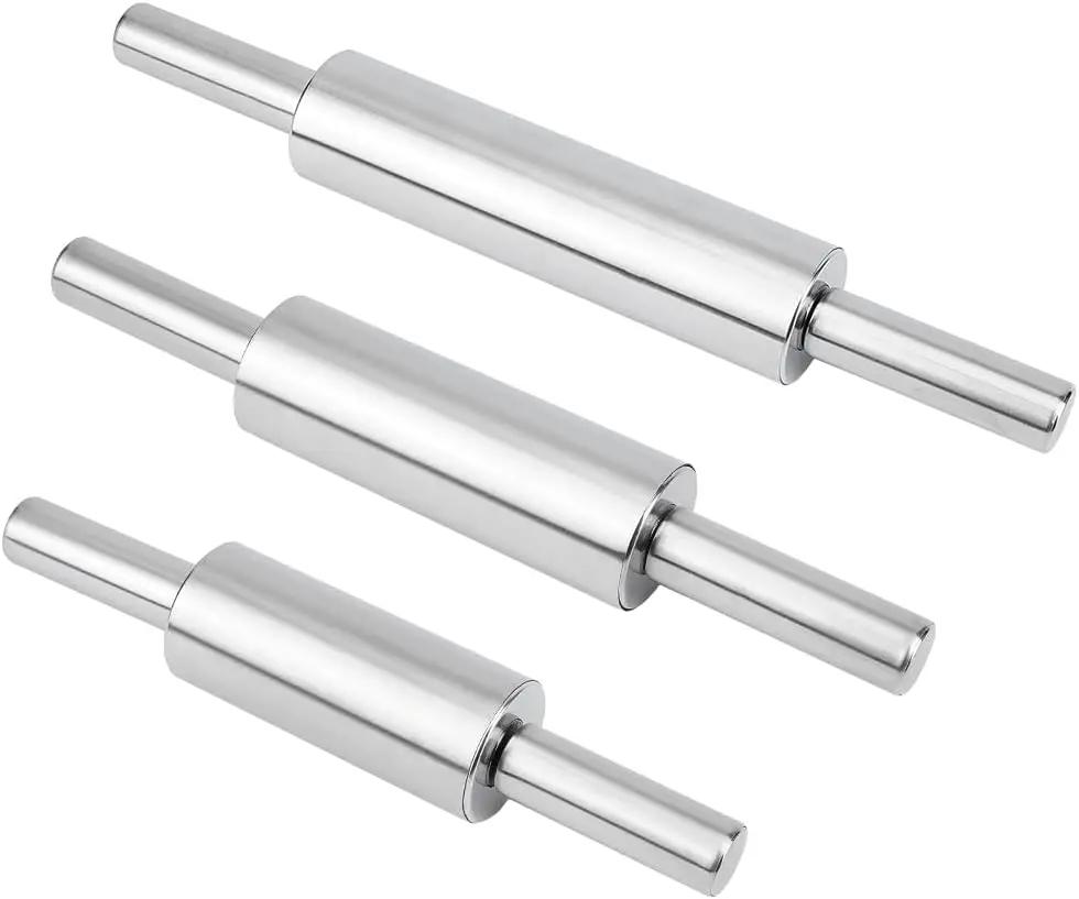 Скалка из нержавеющей стали, антипригарное тесто для выпечки, пиццы, лапши, пельменей, печенья, пирогов, инструмент для выпечки на кухне