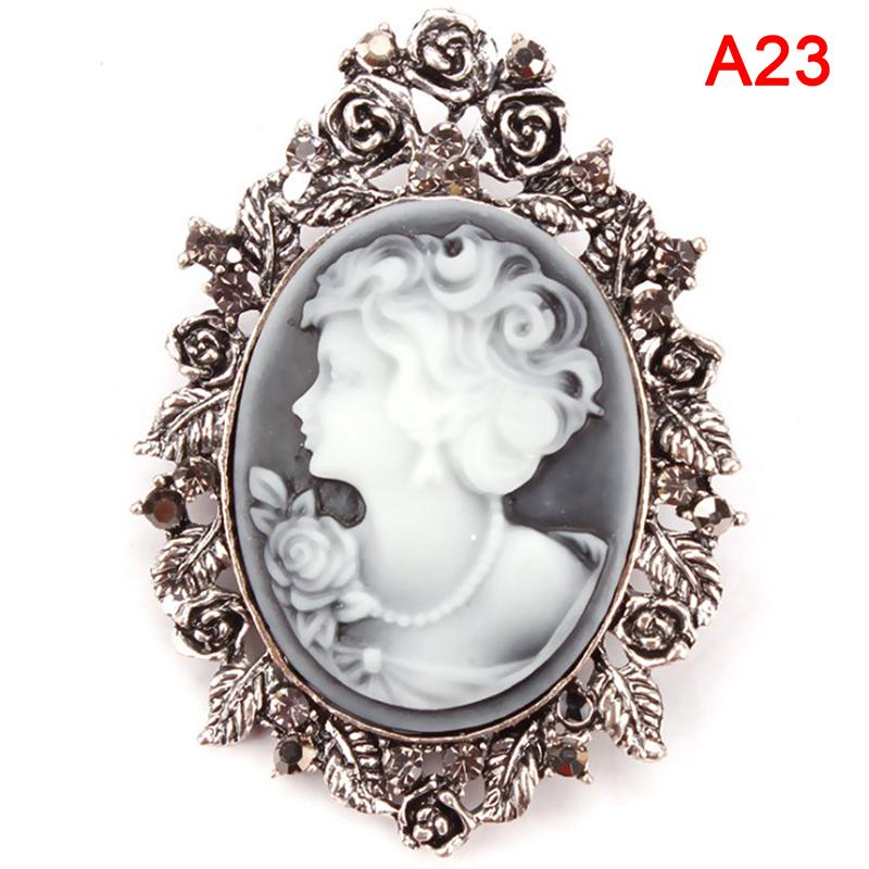 Винтажные броши S Cameo для женщин Queen's Cameo Beauty