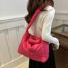 Yogodlns Solid Color Shoulder Messenger Bags Large Capacity Lightweight Quilted Totes Down Cotton Padded Puffy Handbags for Women