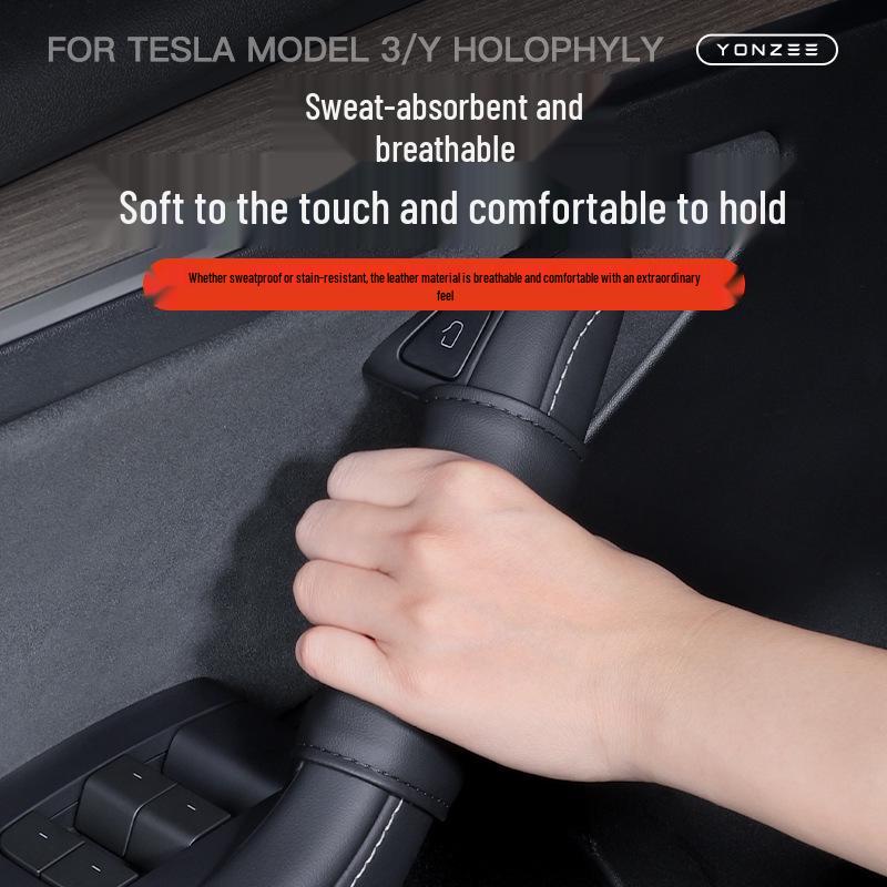 Защитные наклейки на подлокотник и ручку двери для Tesla Model 3/Y - Аксессуары для интерьера автомобиля