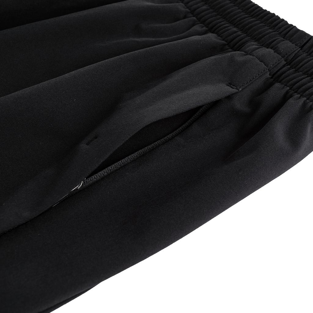 Anta Серия для тренировок Однотонные с принтом логотипа Эластичный пояс Прямой крой Спортивные повседневные Тканые шорты Мужские шорты Черные 952627502-3