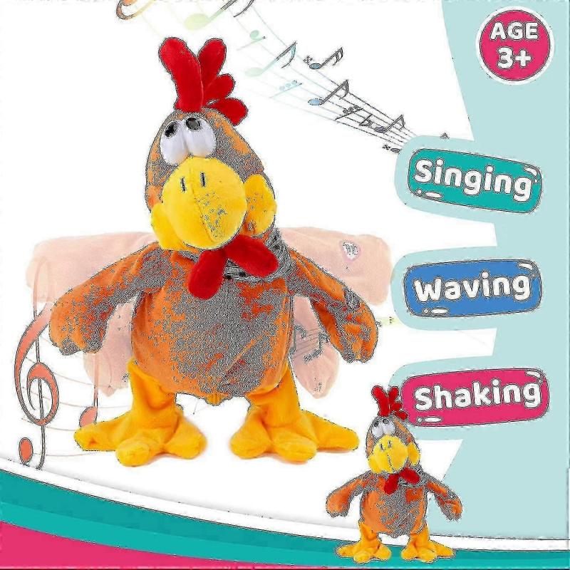 Electric Plush Toy Crazy Dancing Chicken Duck Frog Funny Singing Doll Holding The Neck Screaming Chicken