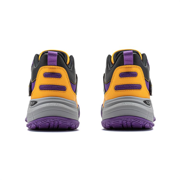 Li Ning Youth Pre Casual Удобные высокие баскетбольные кроссовки Детские кроссовки Черный Фиолетовый Желтый YKBT092-3