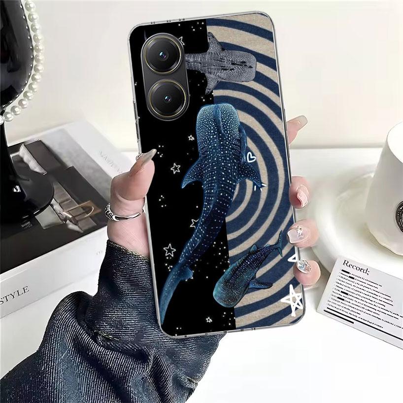 Чехол для телефона Xiaomi Poco X7 X6 X5 F7 Ultra F6 F5 Pro, Чехол-бампер Ocean Whale Shark для X4 Nfc F4 Gt F3 M6 M5S M5 M4 M3 Fundas Cover Coque