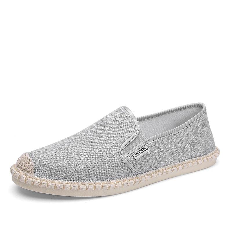 Мужские мокасины, мягкие, высокого качества, весенние парусиновые туфли для рыбалки, кроссовки, мужские эспадрильи, трендовые туфли на плоской подошве для вождения, мужские летние туфли