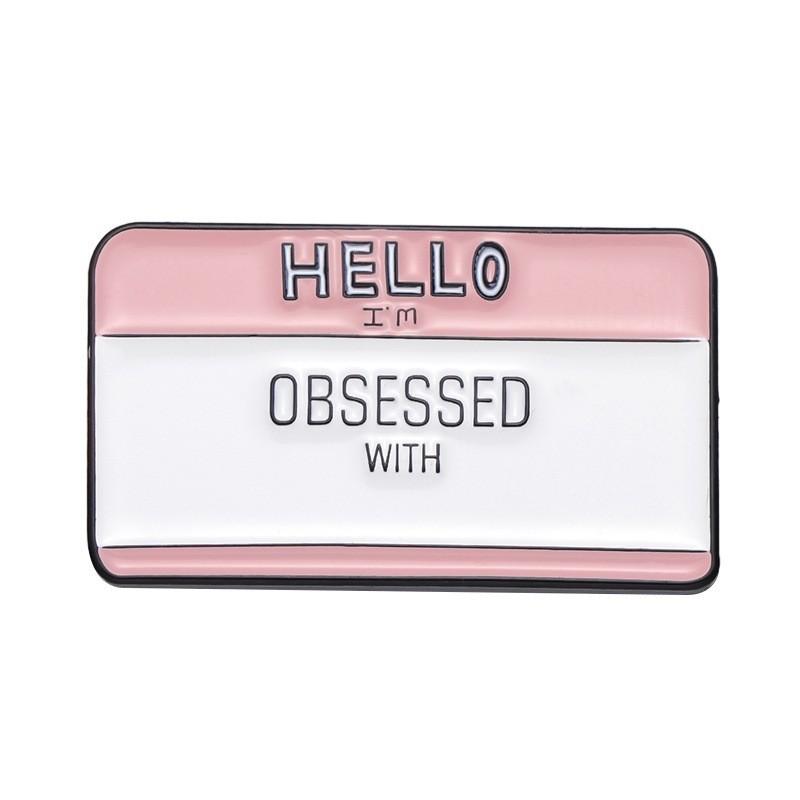 Креативный красочный набор значков с буквами Очаровательные металлические броши для очаровательных аксессуаров