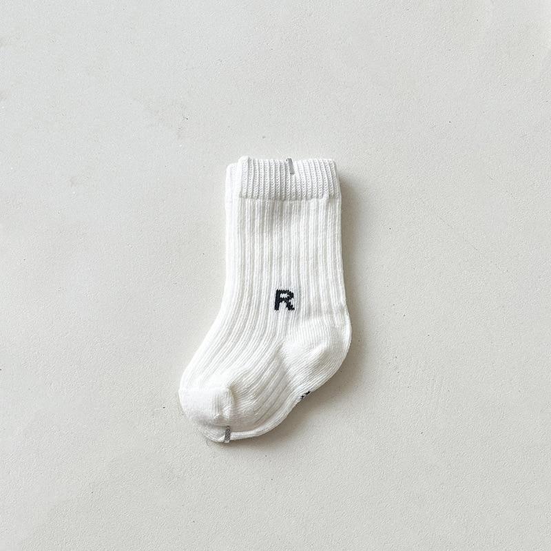 Letter N Socks Knit Soft for Kids Baby Middle Tube Stockings Long Socks for Infant Toddler Boys Girls Casual Athletic Sock
