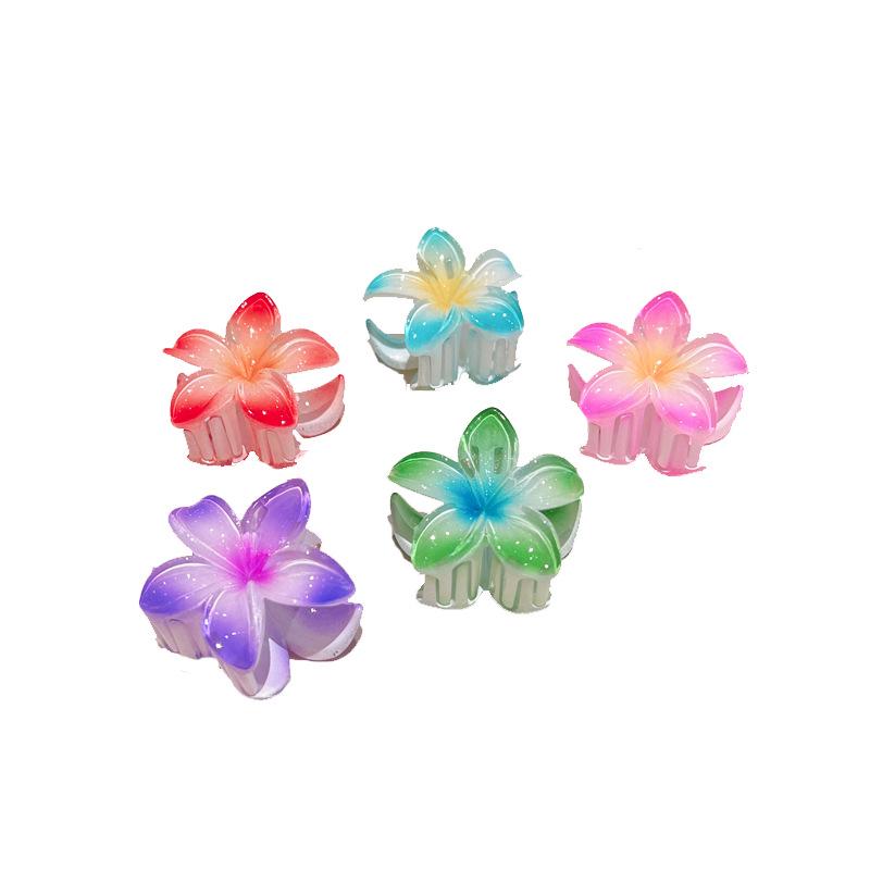 Plumeria Candy Color Fairy Hair Clip - Elegant Shark Clip Accessory