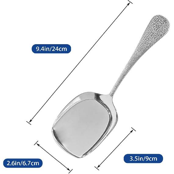 IMEEA Shovel Shape Serving Spoon 18/10 Stainless Steel Buffet Serving Spoon Serving Tablespoon, 9.4-Inch